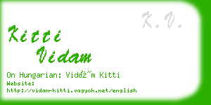 kitti vidam business card